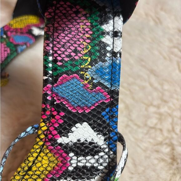 Liliana Colorful Snake Sandals Sleek Strappy Design - Picture 8 of 9